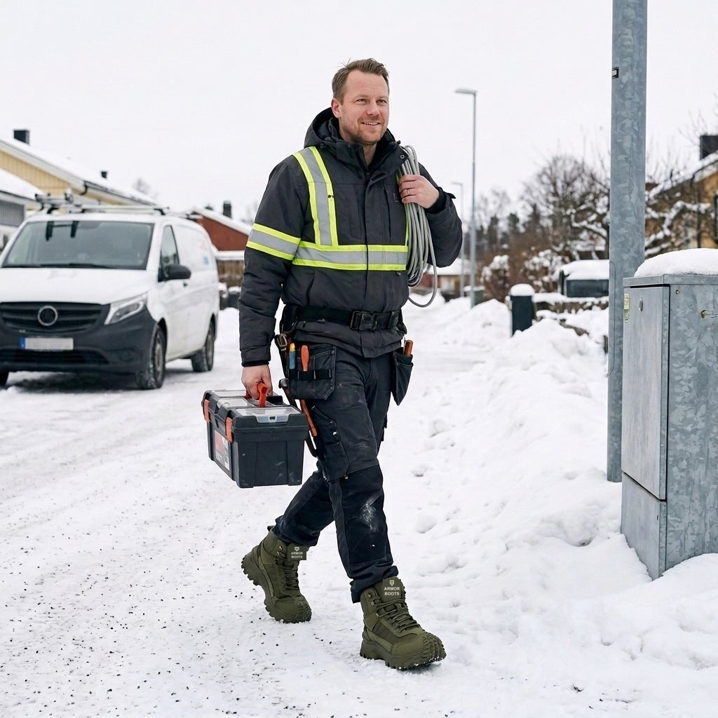 Elektriker i Armor Boots